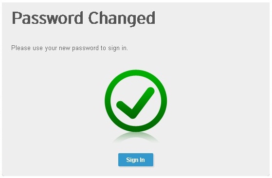 password changed